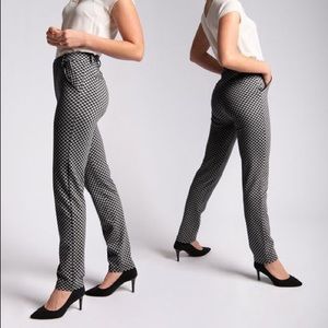 Betabrand Catstooth straight leg pants